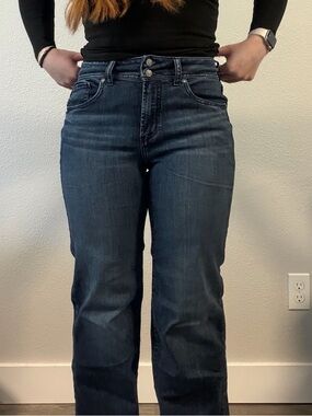 Silver Jeans Straight Leg Jeans in Dark Blue Wash